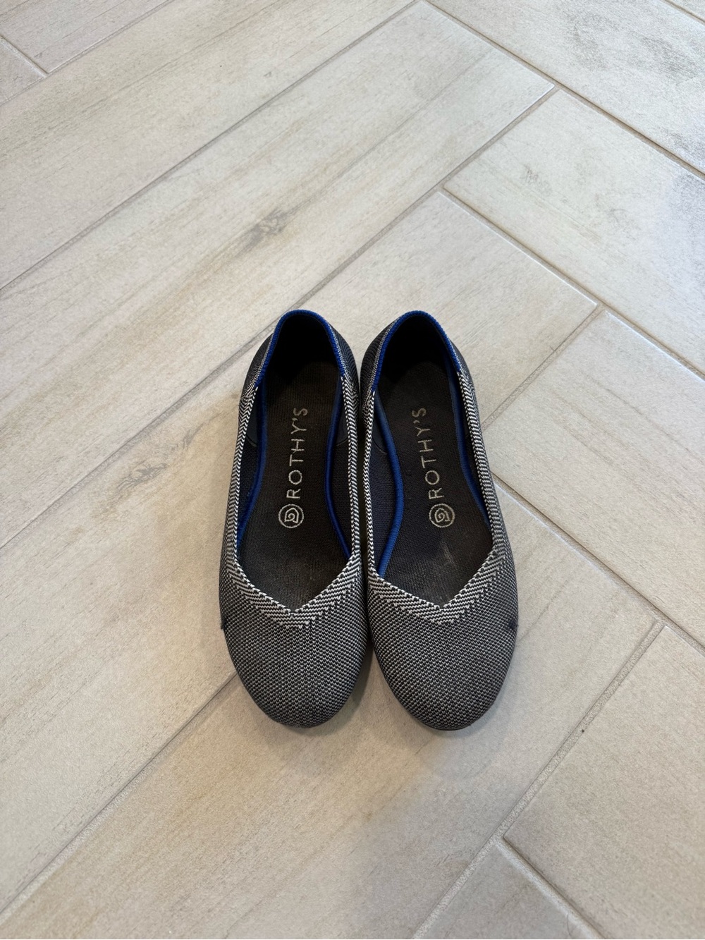 Rothy's Flat Cloud Grey Birdseye 7